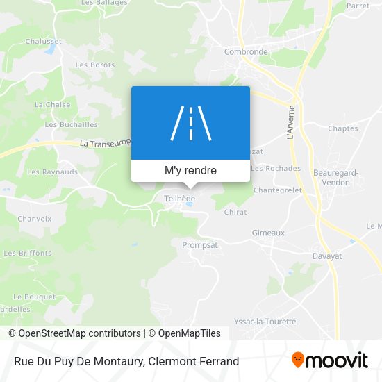 Rue Du Puy De Montaury plan