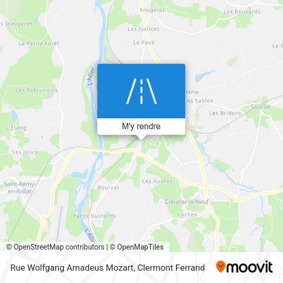 Rue Wolfgang Amadeus Mozart plan