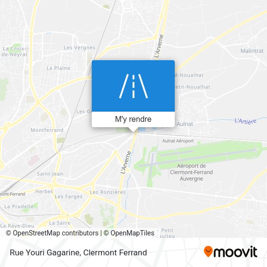 Rue Youri Gagarine plan