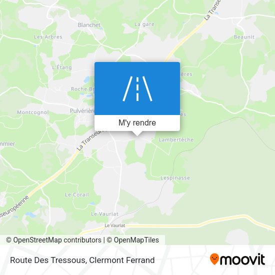 Route Des Tressous plan