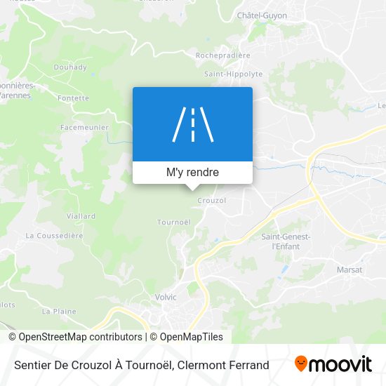Sentier De Crouzol À Tournoël plan