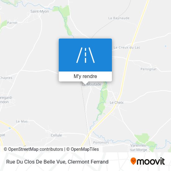 Rue Du Clos De Belle Vue plan