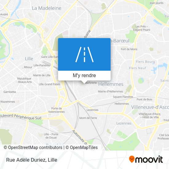 Rue Adèle Duriez plan