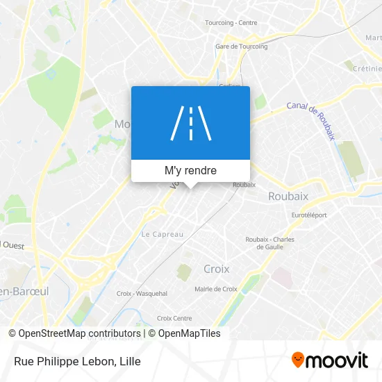 Rue Philippe Lebon plan