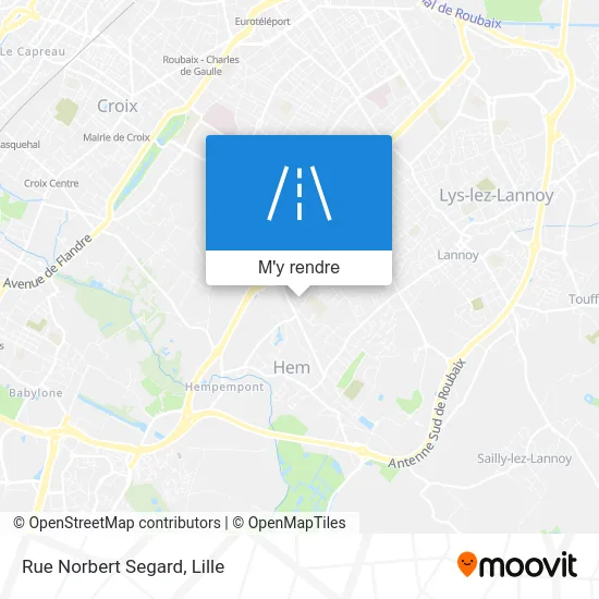 Rue Norbert Segard plan