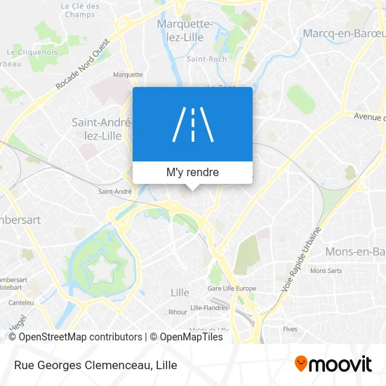 Rue Georges Clemenceau plan