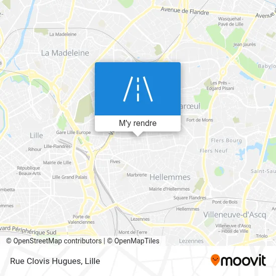 Rue Clovis Hugues plan