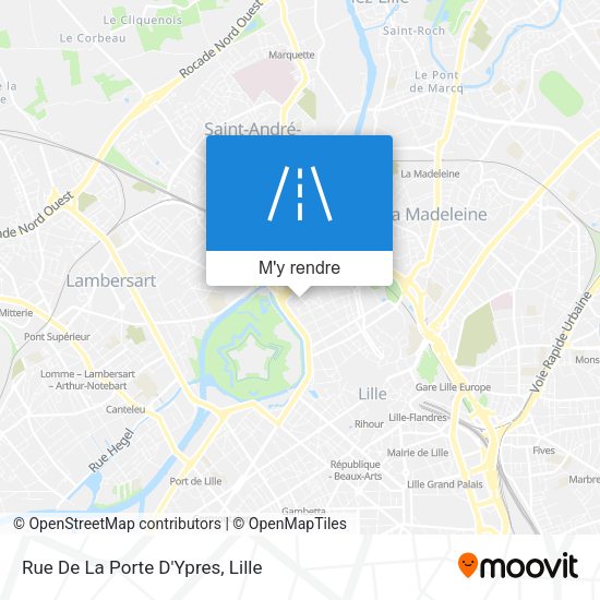 Rue De La Porte D'Ypres plan