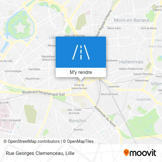 Rue Georges Clemenceau plan
