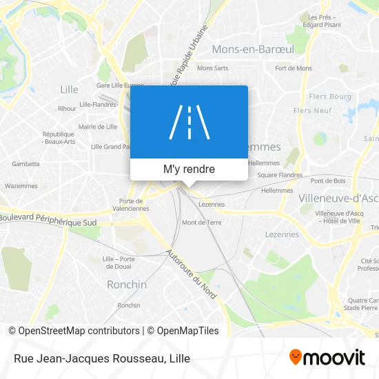 Rue Jean-Jacques Rousseau plan