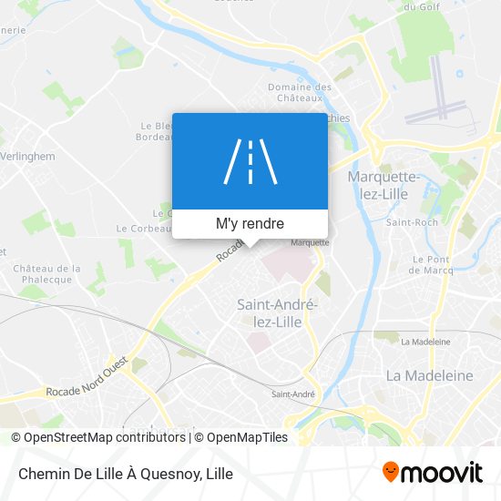 Chemin De Lille À Quesnoy plan