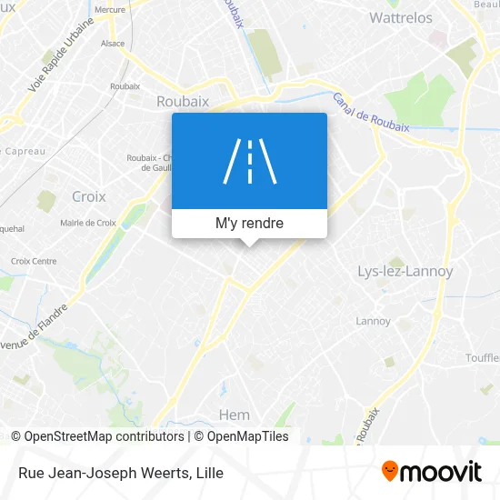 Rue Jean-Joseph Weerts plan