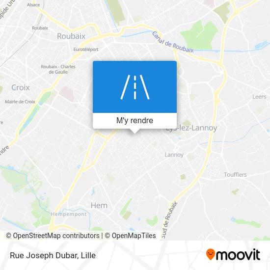 Rue Joseph Dubar plan