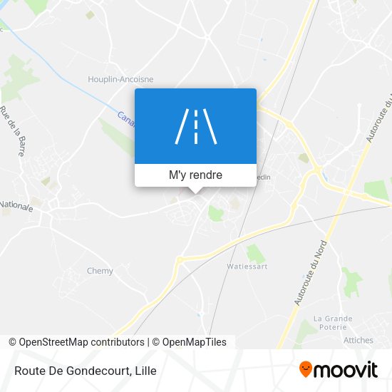 Route De Gondecourt plan