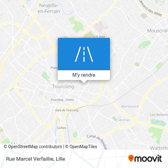 Rue Marcel Verfaillie plan