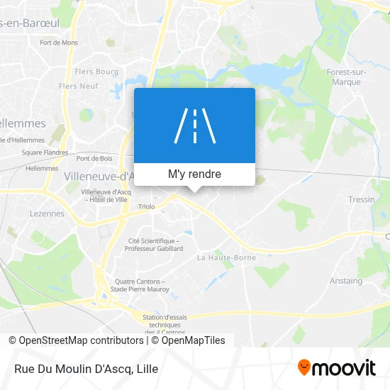 Rue Du Moulin D'Ascq plan