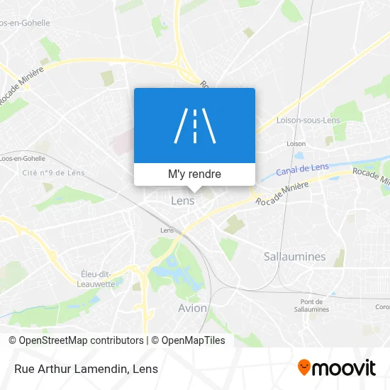 Rue Arthur Lamendin plan