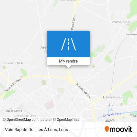 Voie Rapide De Illies À Lens plan