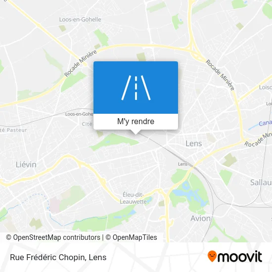 Rue Frédéric Chopin plan