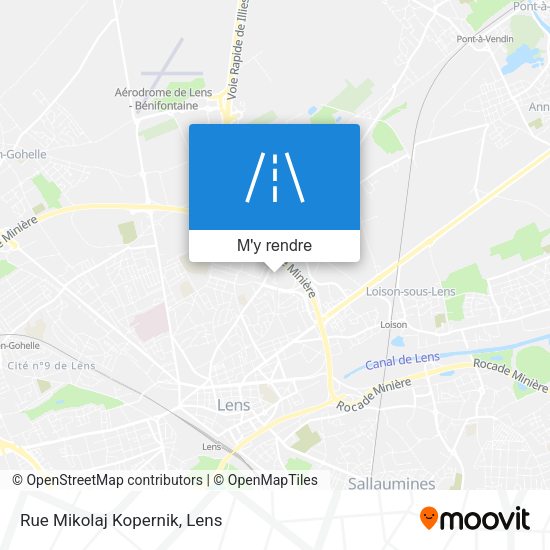 Rue Mikolaj Kopernik plan