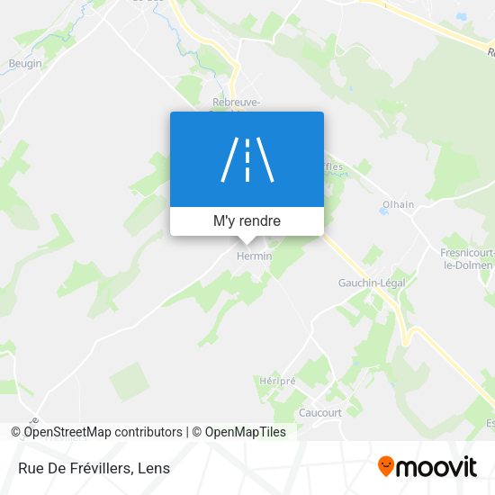 Rue De Frévillers plan