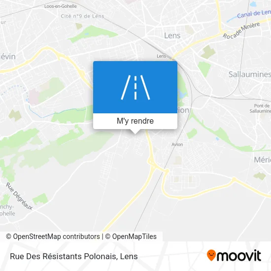 Rue Des Résistants Polonais plan