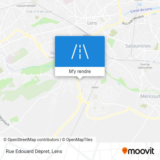 Rue Edouard Dépret plan
