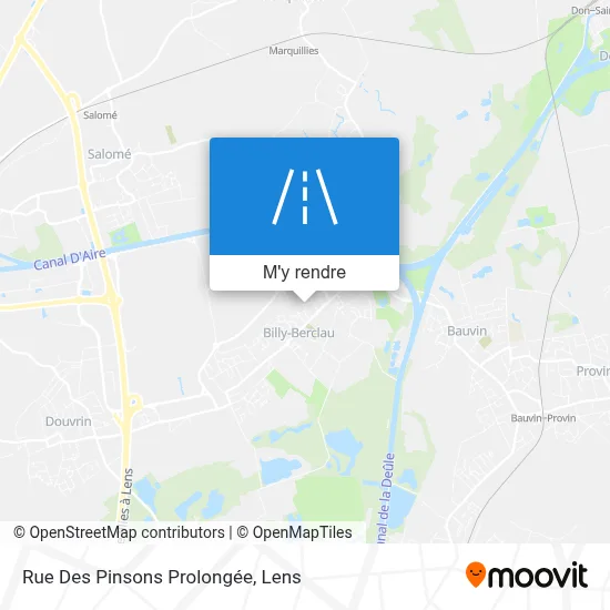 Rue Des Pinsons Prolongée plan