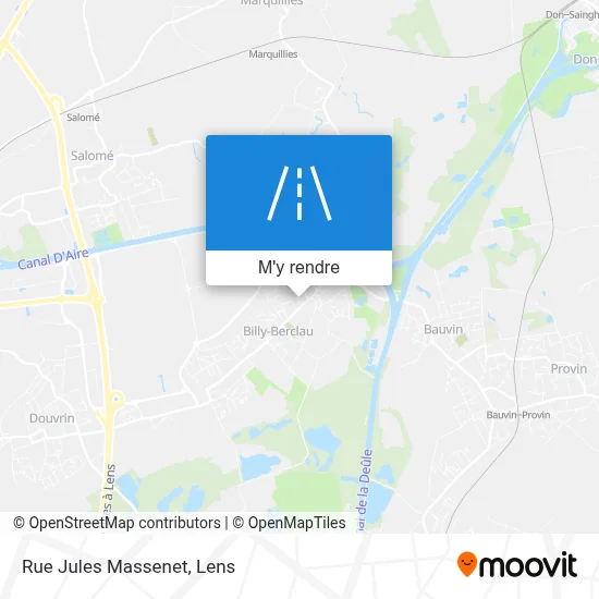 Rue Jules Massenet plan