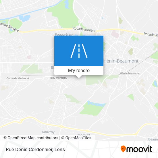 Rue Denis Cordonnier plan