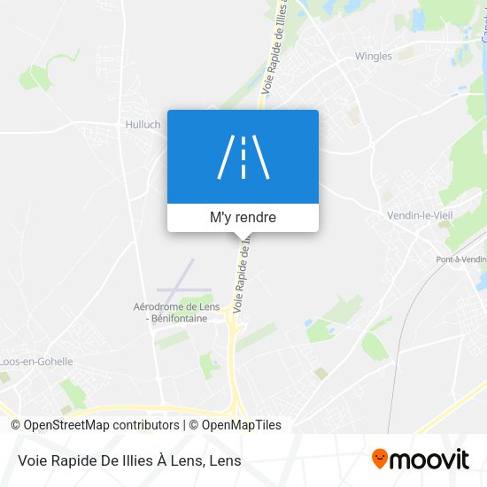 Voie Rapide De Illies À Lens plan