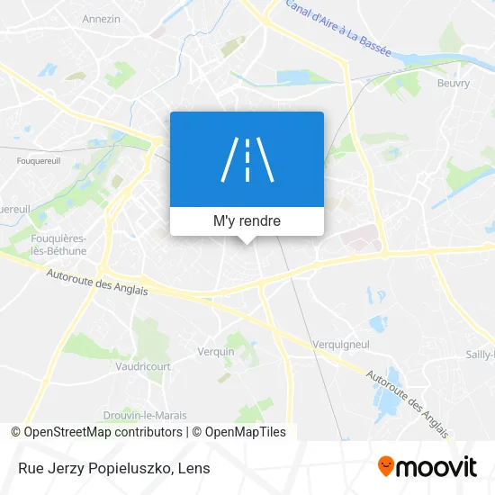 Rue Jerzy Popieluszko plan