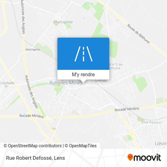Rue Robert Defossé plan