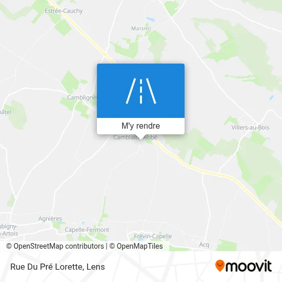 Rue Du Pré Lorette plan