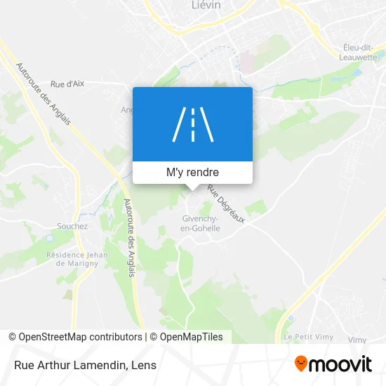 Rue Arthur Lamendin plan