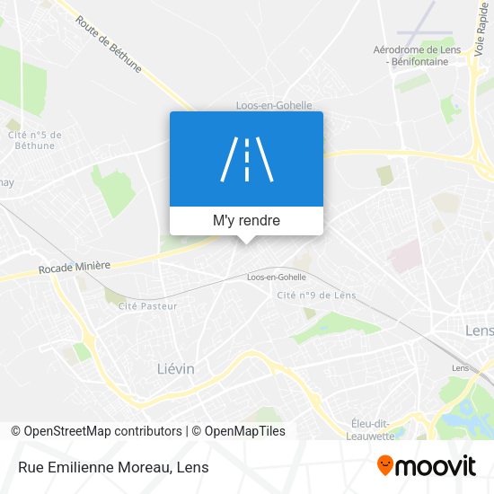 Rue Emilienne Moreau plan