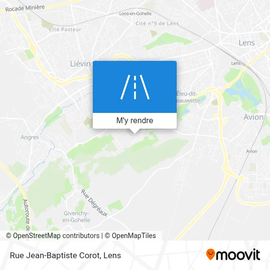 Rue Jean-Baptiste Corot plan