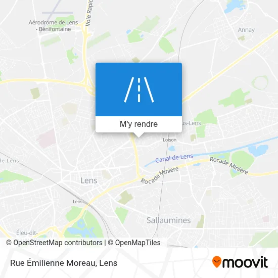 Rue Émilienne Moreau plan
