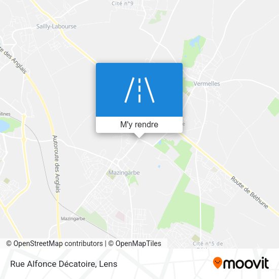 Rue Alfonce Décatoire plan