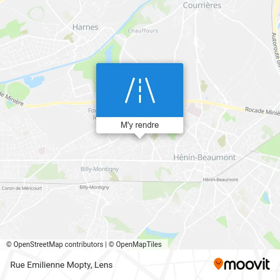 Rue Emilienne Mopty plan