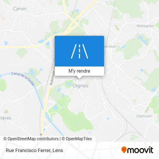 Rue Francisco Ferrer plan