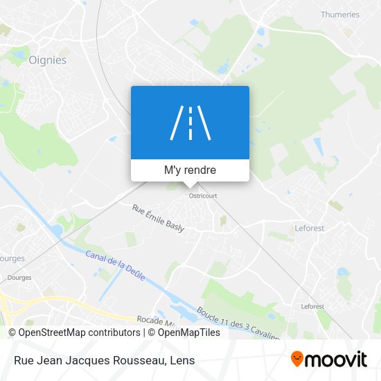 Rue Jean Jacques Rousseau plan