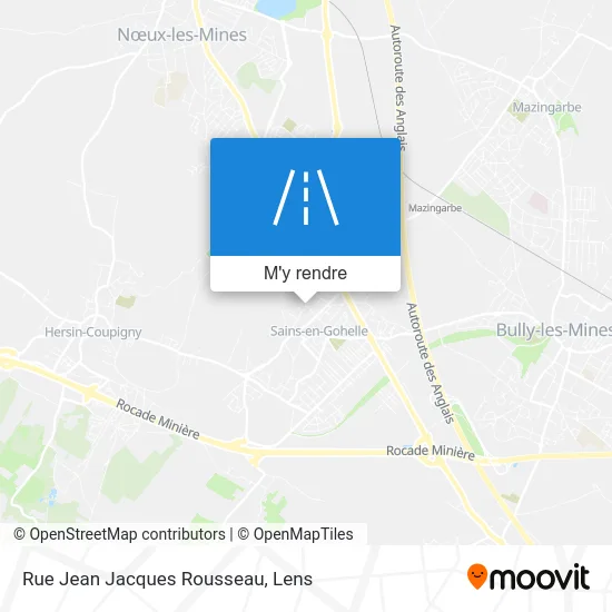 Rue Jean Jacques Rousseau plan