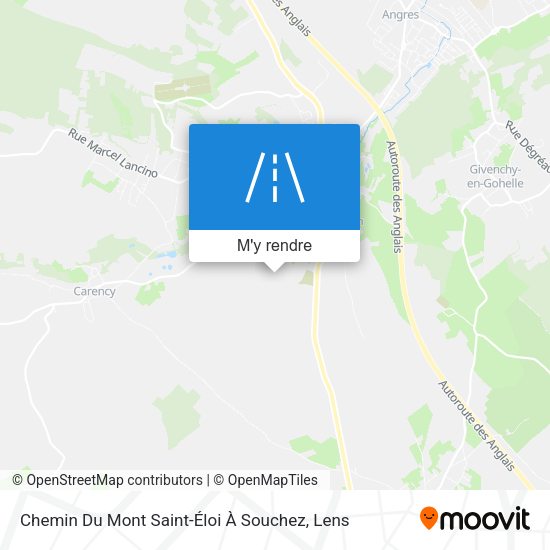 Chemin Du Mont Saint-Éloi À Souchez plan
