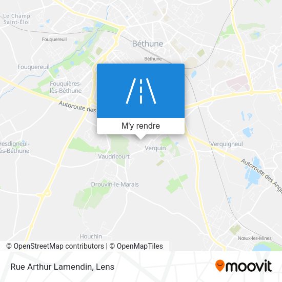 Rue Arthur Lamendin plan