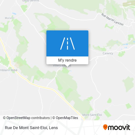 Rue De Mont Saint-Eloi plan