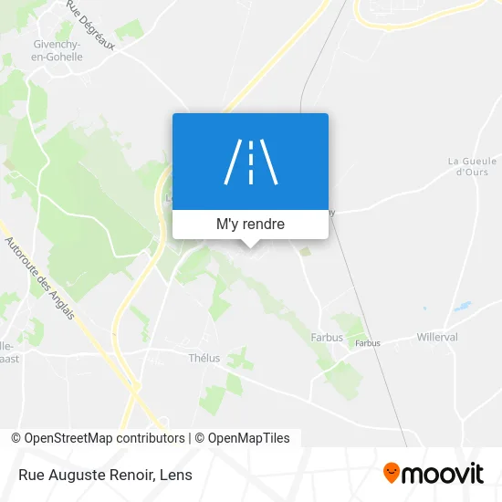 Rue Auguste Renoir plan