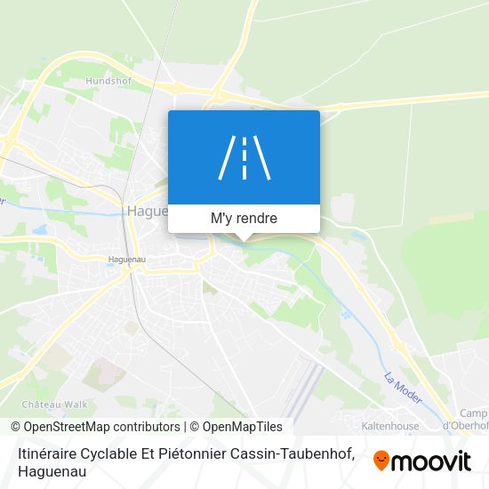 Itinéraire Cyclable Et Piétonnier Cassin-Taubenhof plan