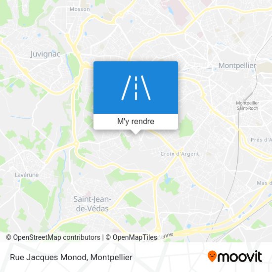 Rue Jacques Monod plan