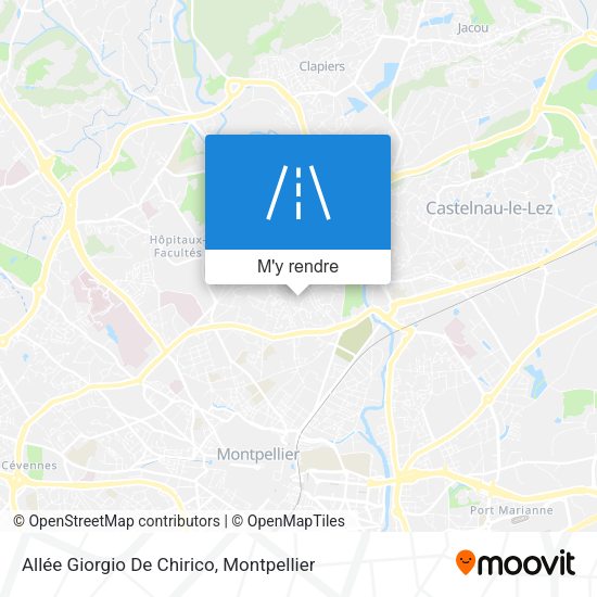 Allée Giorgio De Chirico plan